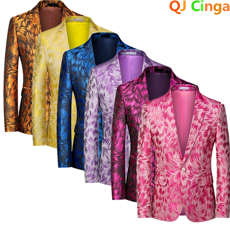 Men Formal Wear Purple - Rood heren colbert met lange mouwen,