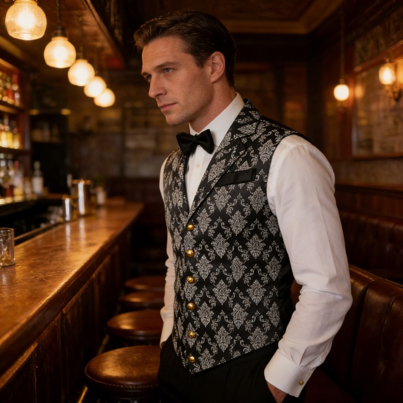 Men'S Formal Wear Waistcoat - Slim Fit Vest Britse retrostijl Modieus