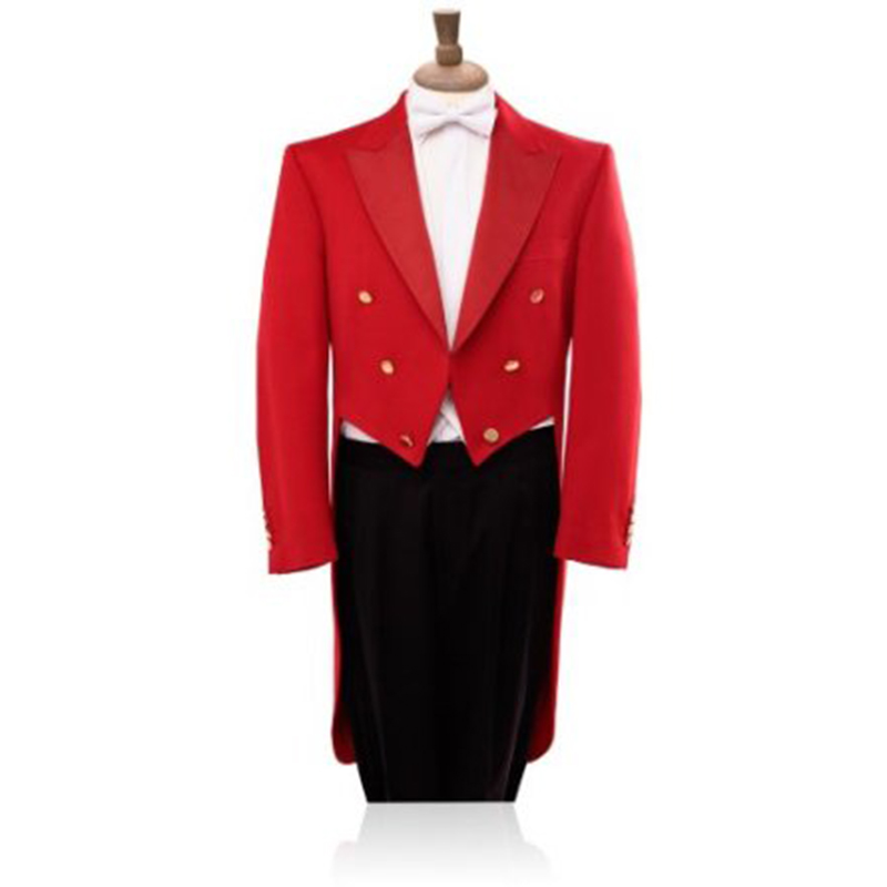 Formal Wear For Men Black Suit - Rode Tuxedo Tailcoat-collectie | Op maat
