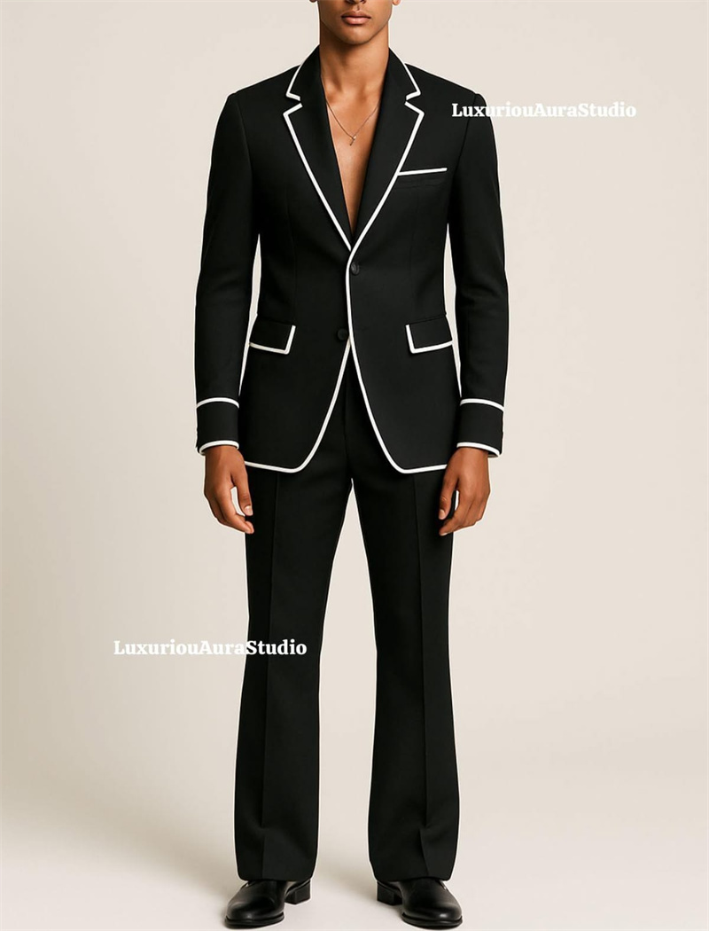 Formal Wear For Men Black Suit - Designer Zwarte Mannen Pak Set 2