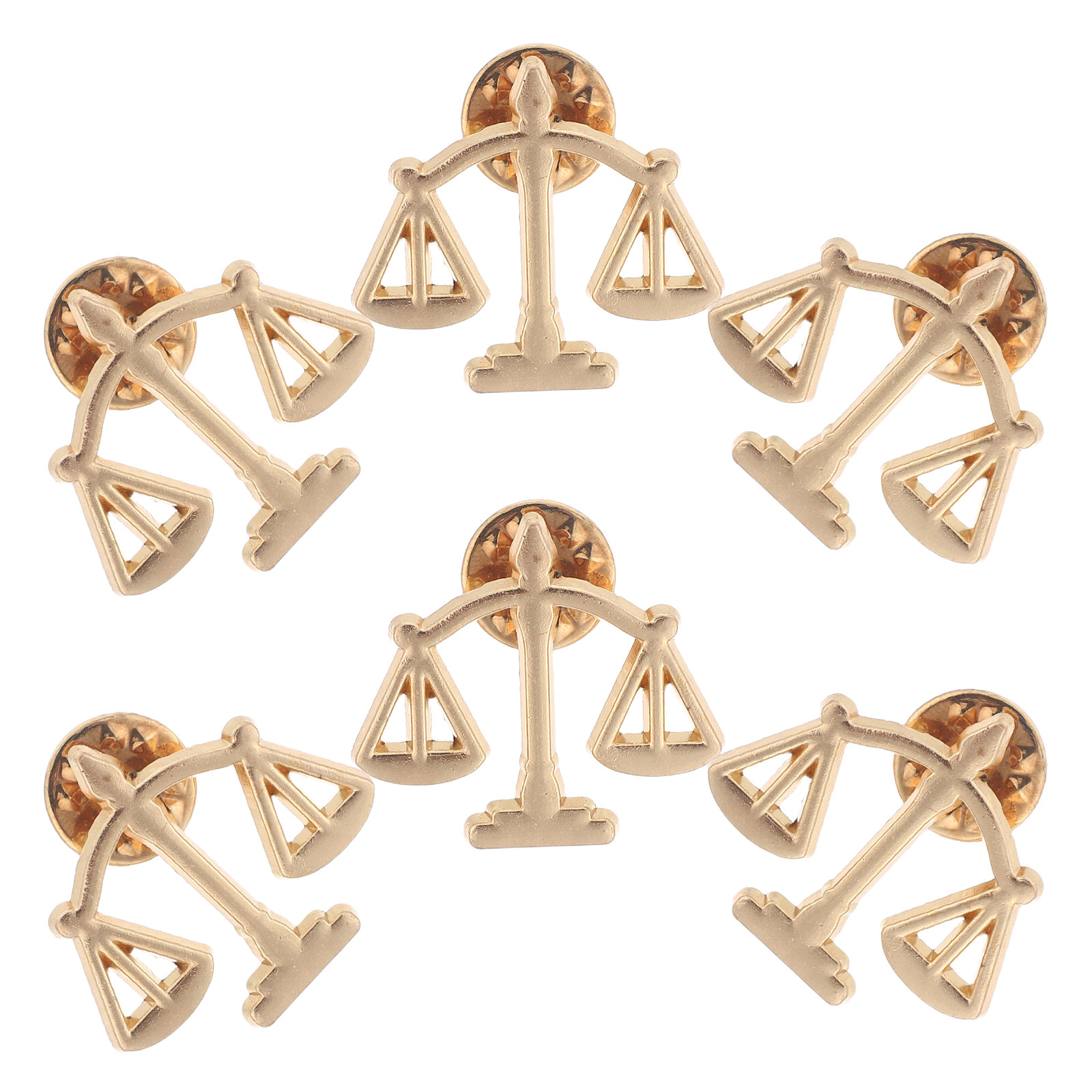 Scale - Men Formals & Ethnic Wear - 6 stuks metalen Weegschaal broche speld