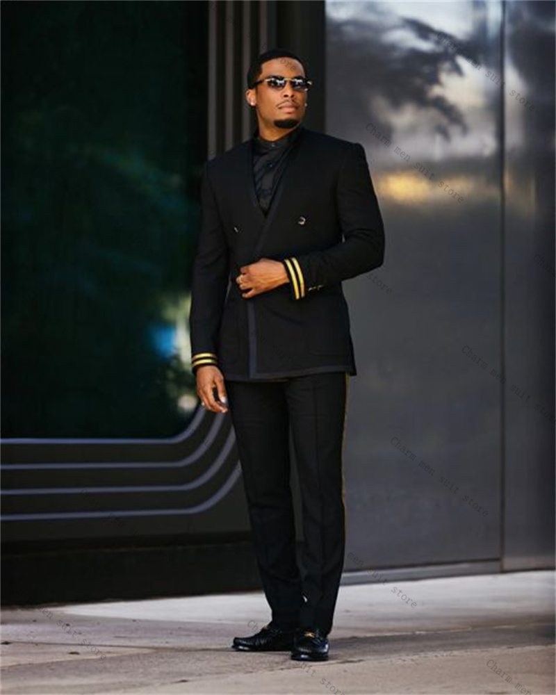 Formal Wear For Men Black Suit - Zwarte mannen pak set 2-delige blazer