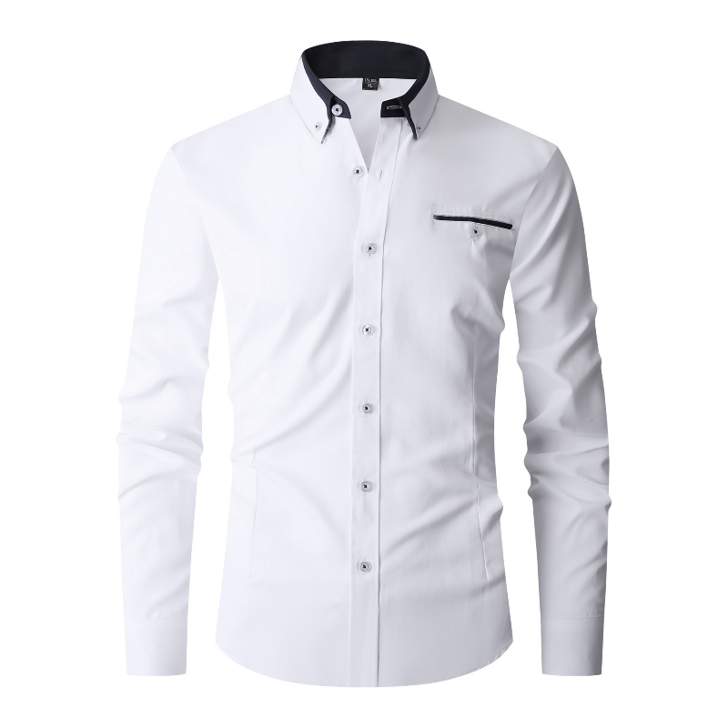 Mens Formal - Heren formeel overhemd met lange mouwen,
