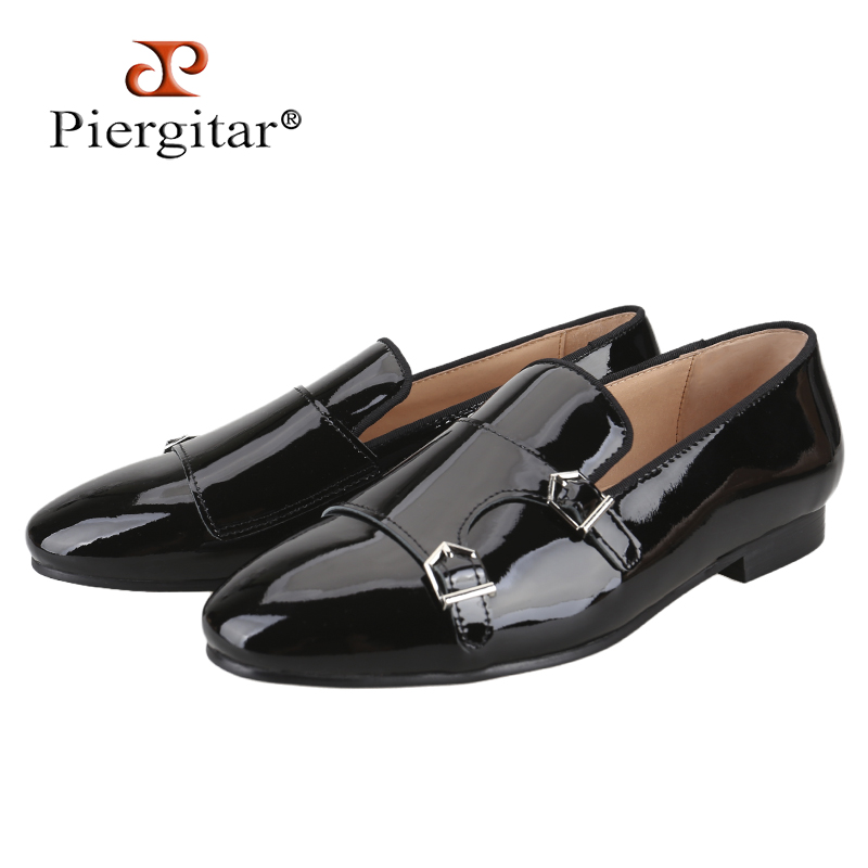 Men'S Formal Wear - Piergitar Nieuwe Zwarte Kleur Lakleer Heren