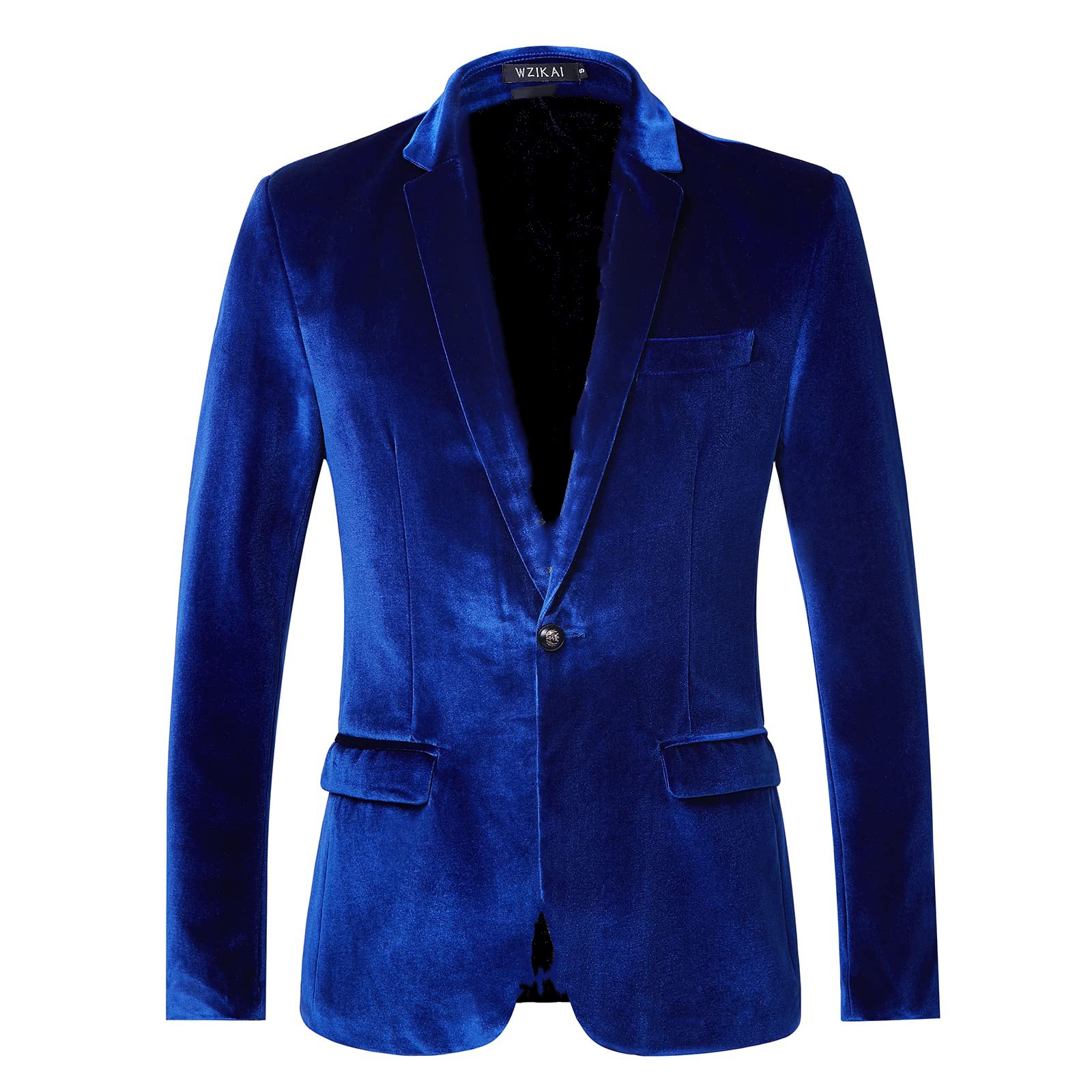 Men Formal Wear Blue - Heren Slim Fit Fluwelen Blazerjas voor