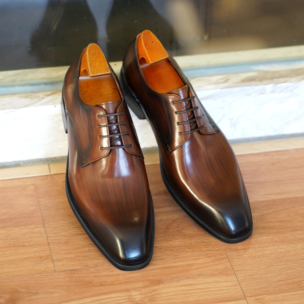 Men'S Formal Wear - Zakelijke vrijetijdsschoenen voor heren, noodlijdende houtnerf,