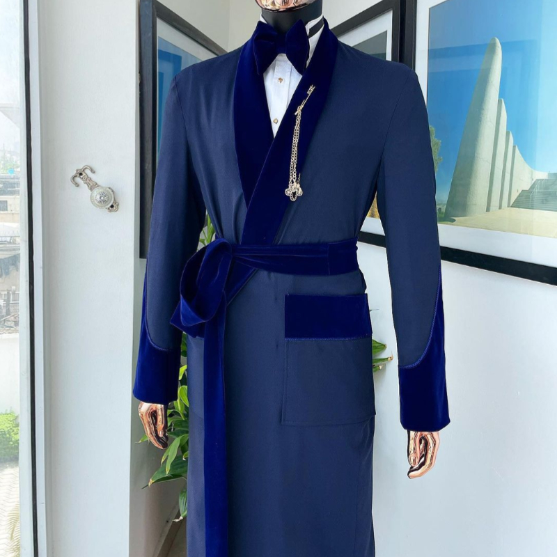 Men Formal Wear Blue - Op maat gemaakt koningsblauw herenpak lange