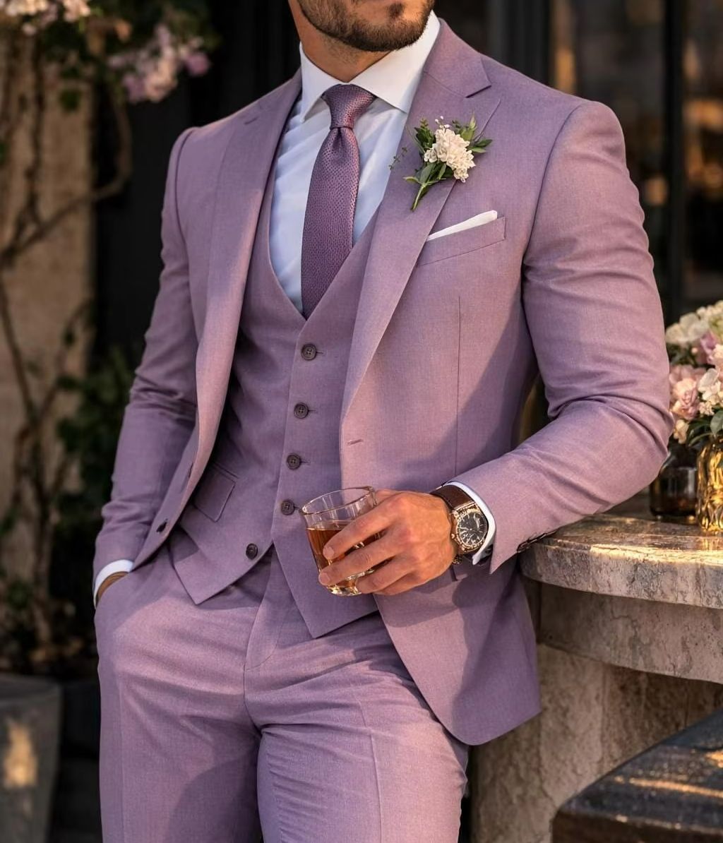 Lavendel 3-delig herenpak Lila - Men'S Formal Wear Waistcoat recensie en prijs