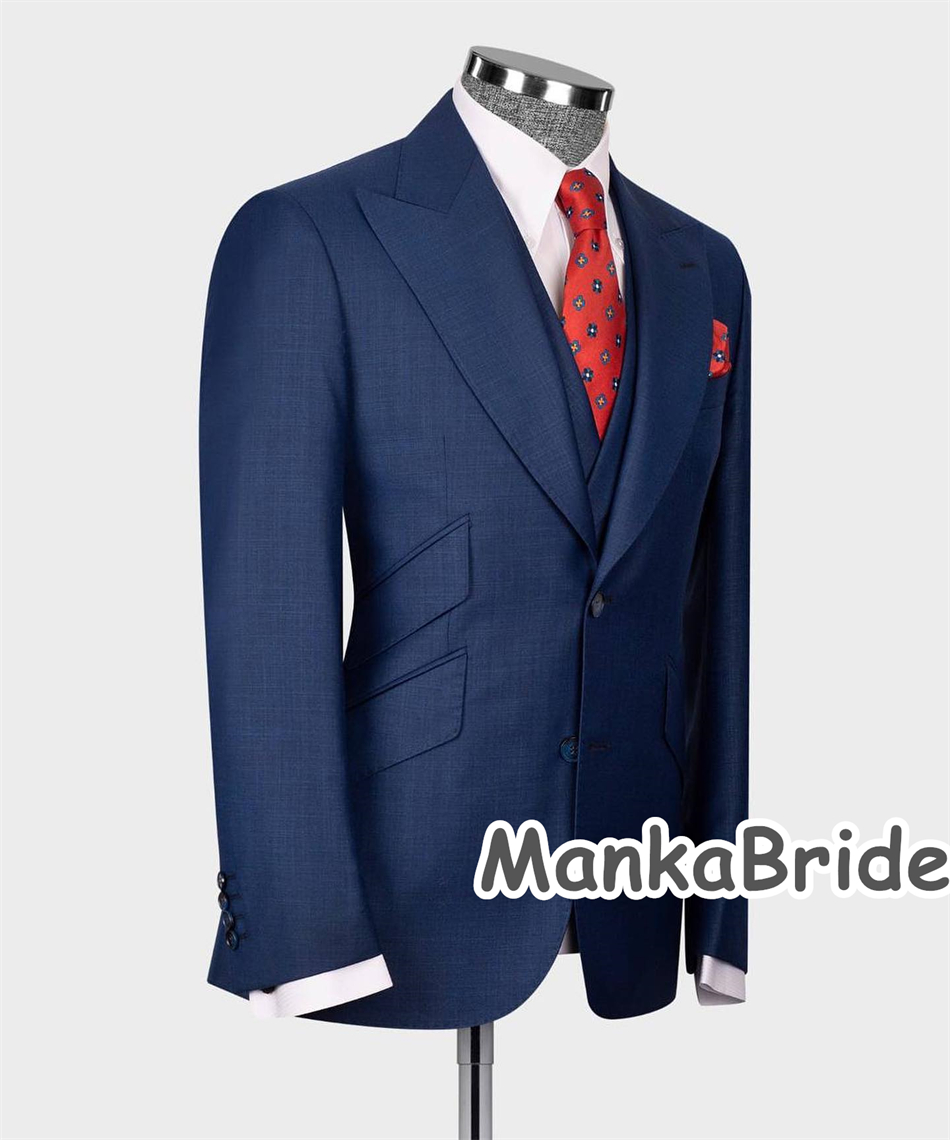 Elegante Marineblauwe Klassiek - Men Formal Wear Blue recensie en prijs