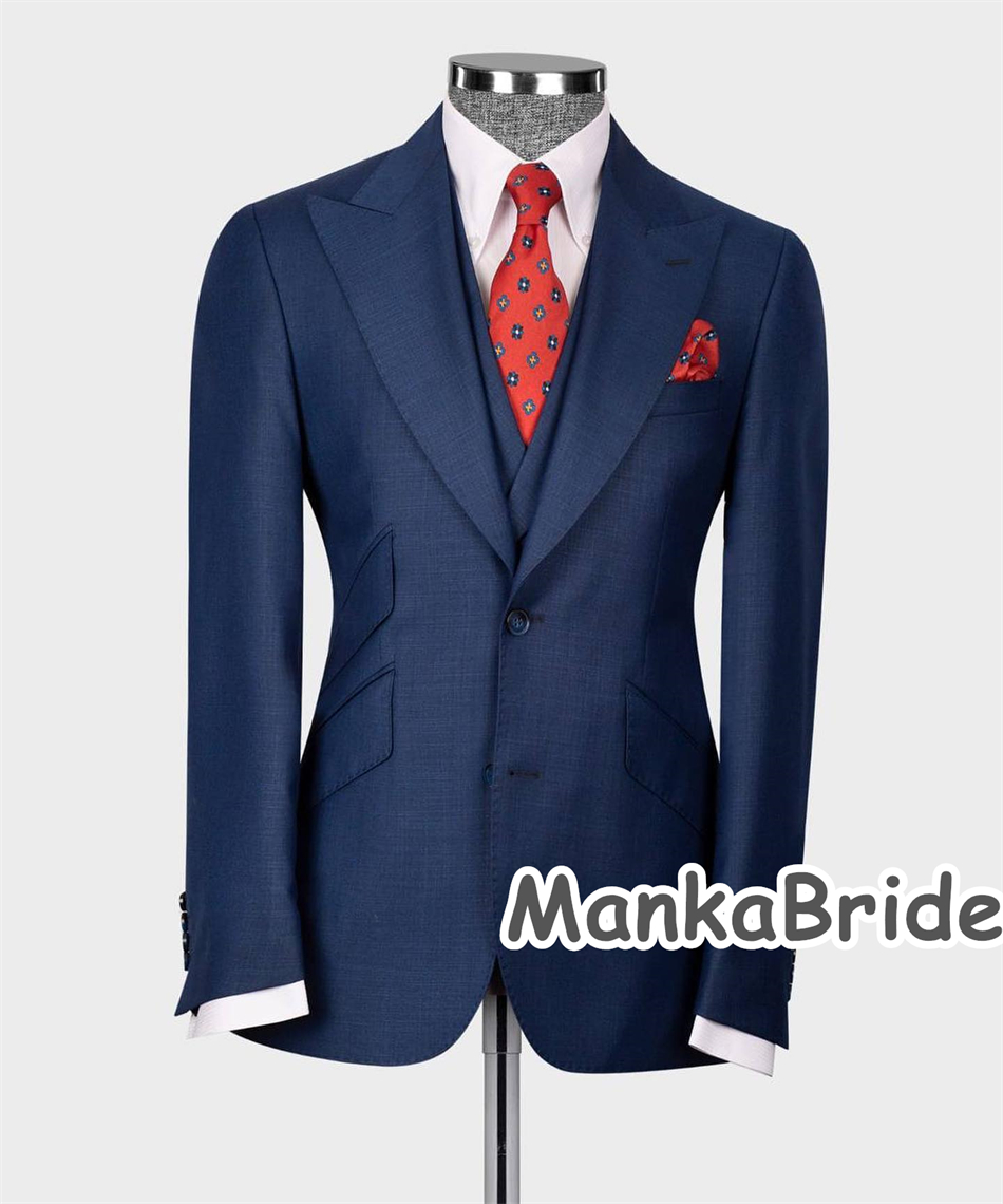 Elegante Marineblauwe Klassiek - Men Formal Wear Blue recensie en prijs
