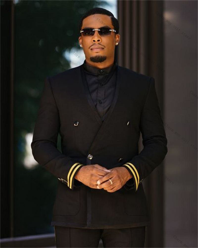 Zwarte mannen pak set 2-delige - Formal Wear For Men Black Suit recensie en prijs