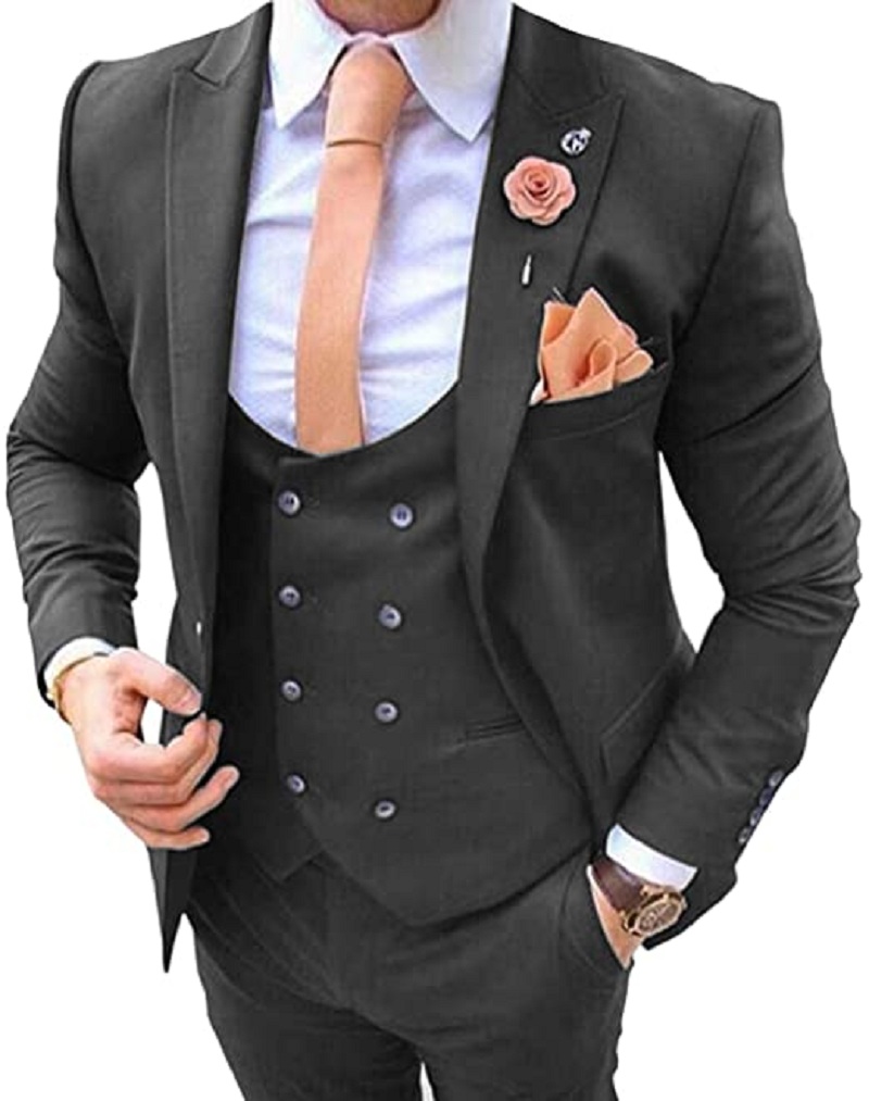 Marineblauwe Herenpakken 3-del - Men Formal Wear Blue recensie en prijs