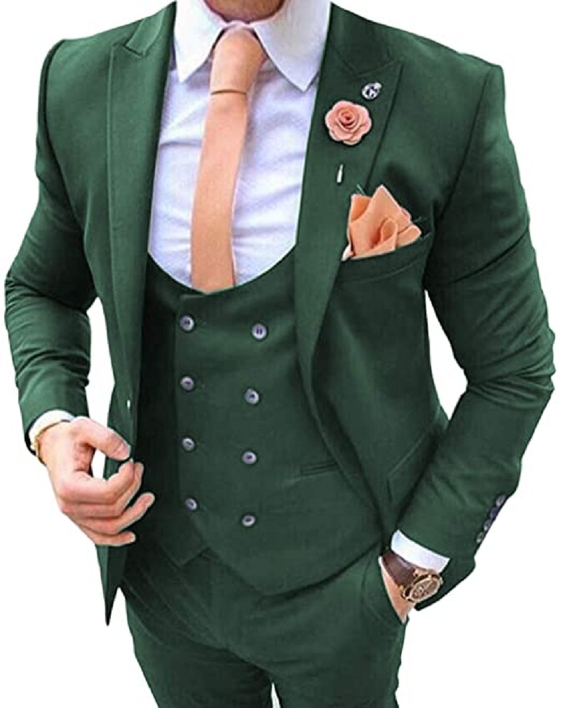Marineblauwe Herenpakken 3-del - Men Formal Wear Blue recensie en prijs