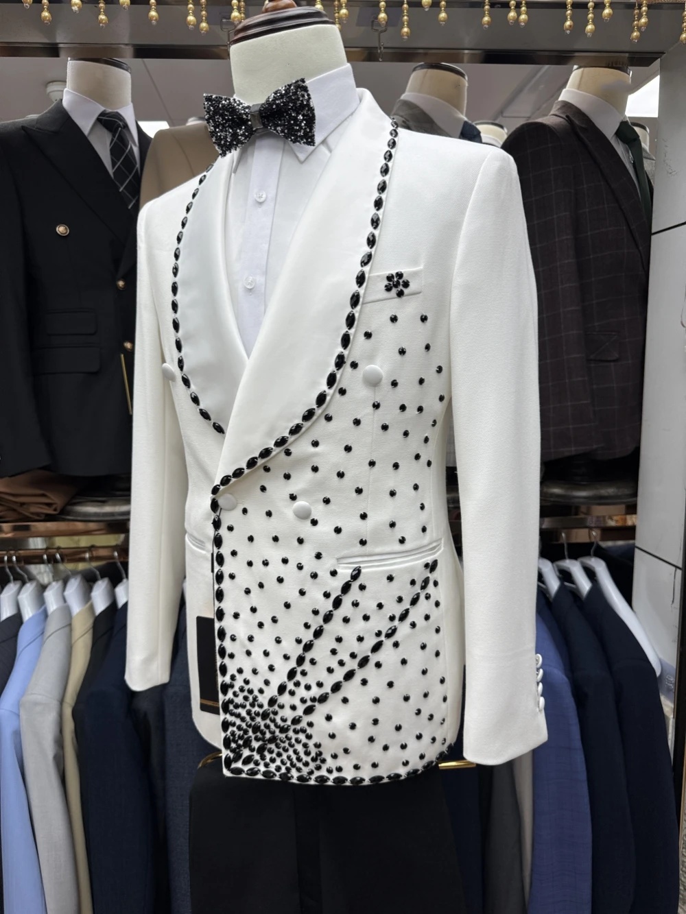 Witte Bruidegom Mannen Pak Set - Formal Wear For Men Black Suit recensie en prijs