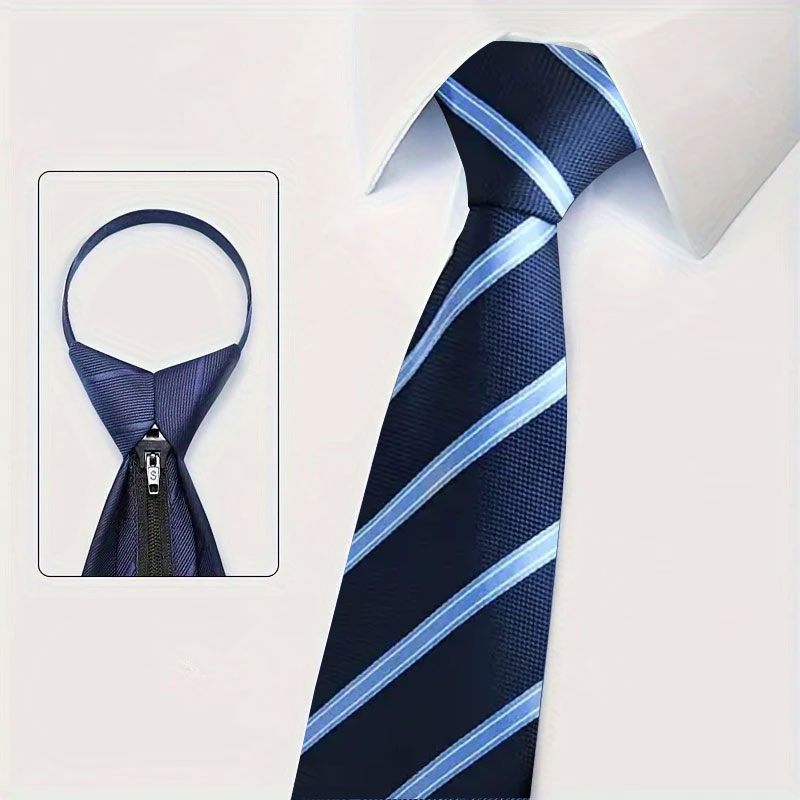 6 stuks heren zip tie stropdas - Men Formal Wear Blue recensie en prijs