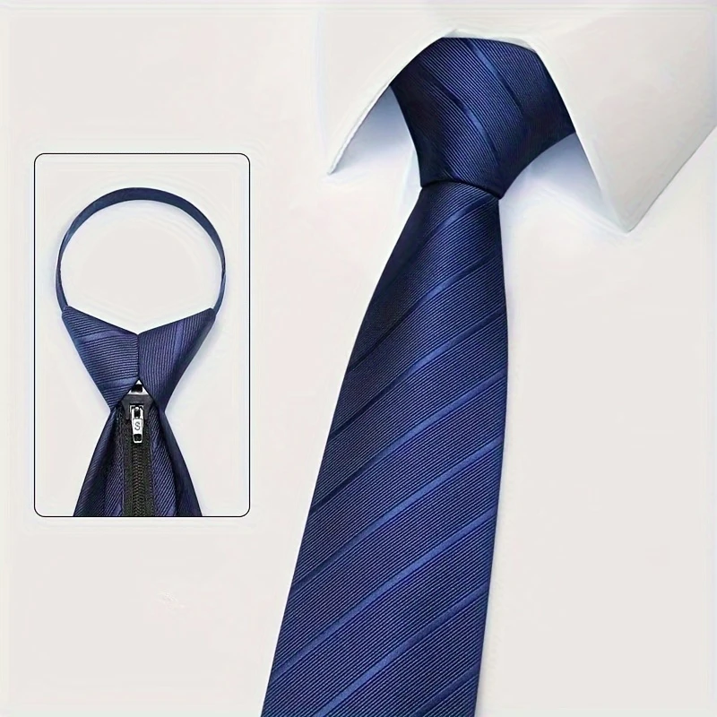 6 stuks heren zip tie stropdas - Men Formal Wear Blue recensie en prijs