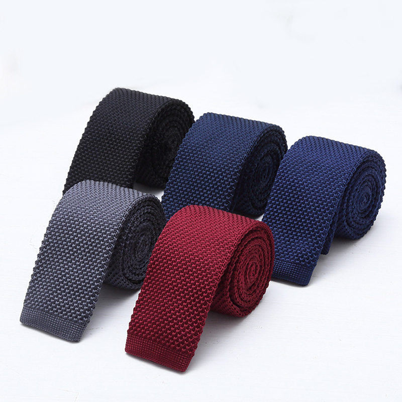 6cm Effen Zwart Wit Gebreide S - Men Formal Wear Blue recensie en prijs