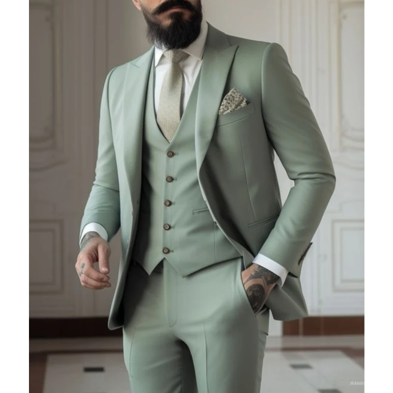 Lichtgroene pakken herenpakken - Men Formal Wear Green recensie en prijs