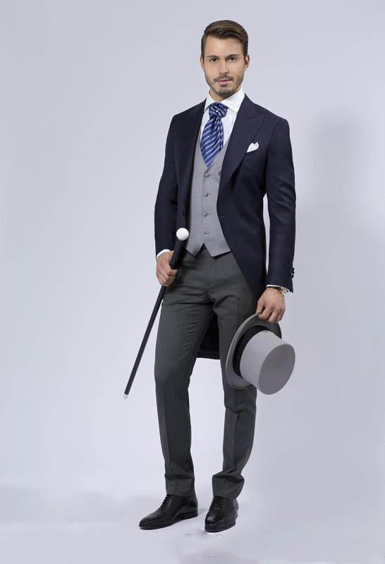 Op maat gemaakte bruidegomslip - Men Formal Wear Blue recensie en prijs
