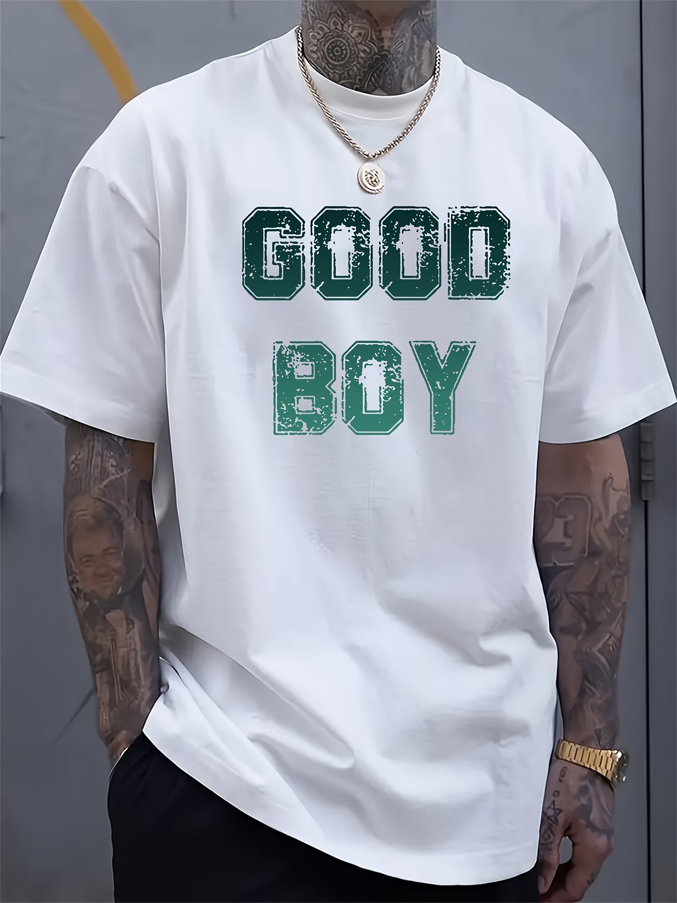 Heren T-shirt met opdruk 'Good - Men Formal Wear Green recensie en prijs