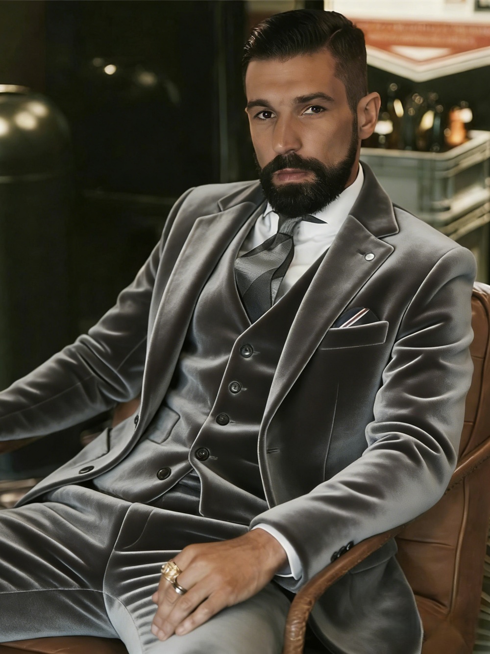 Heren fluwelen pakken 3-delig  - Men'S Formal Wear In Wedding recensie en prijs