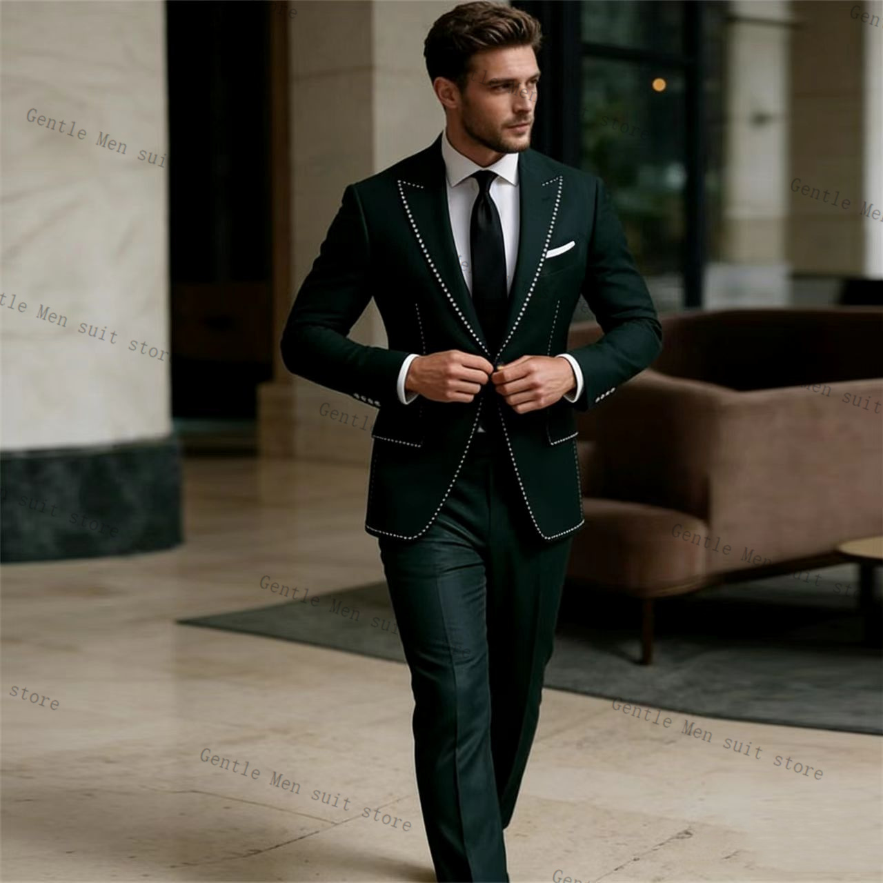 Kristallen Luxe Groene Mannen  - Men Formal Wear Green recensie en prijs