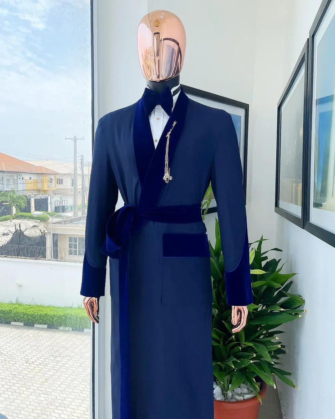 Op maat gemaakt koningsblauw h - Men Formal Wear Blue recensie en prijs
